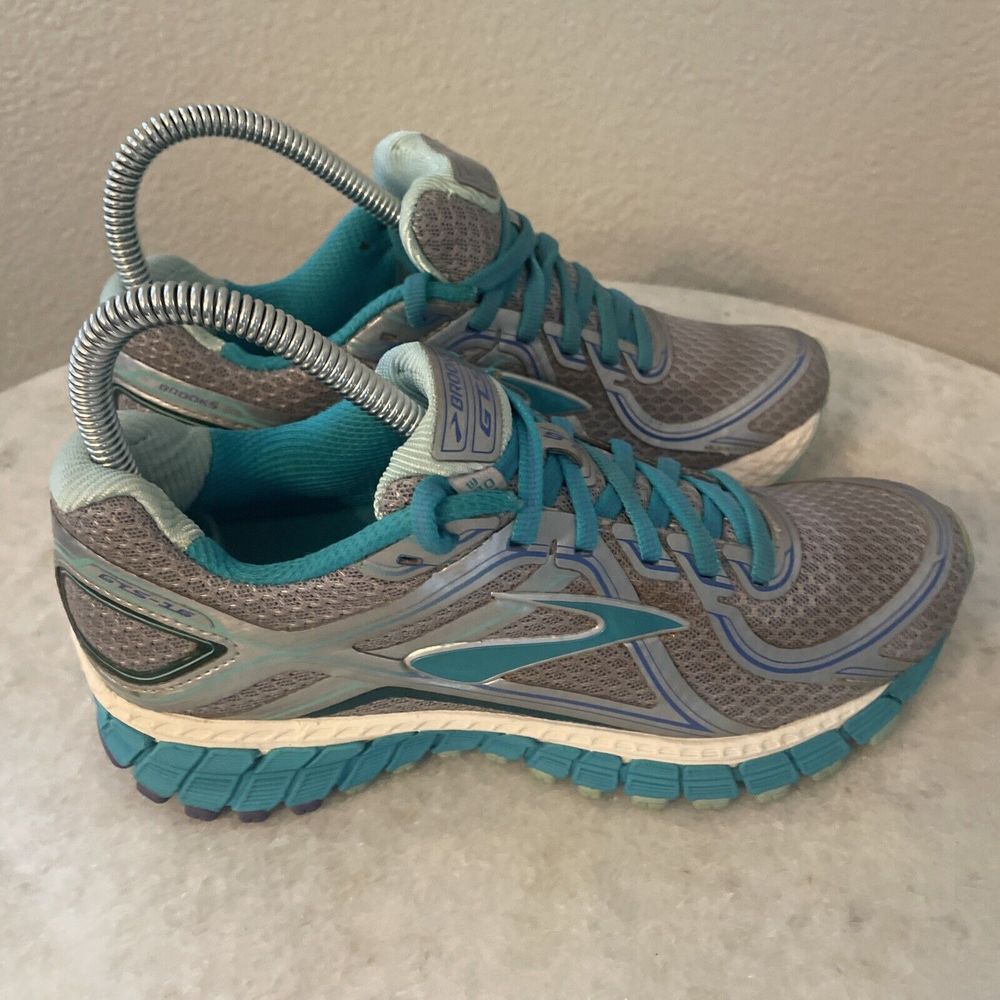 Brooks Women’s Adrenaline GTS 16 Gray Athletic Running Shoes Sz 6.5 2A (Narrow) - Picture 5 of 11